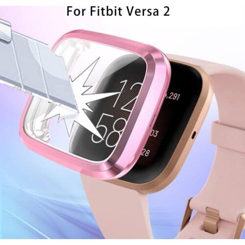 All-inclusive Tpu Case For Fitbit Versa 2 Versa Band Waterproof Watch Plating Case Shell Cover Screen Protector Smart Watch