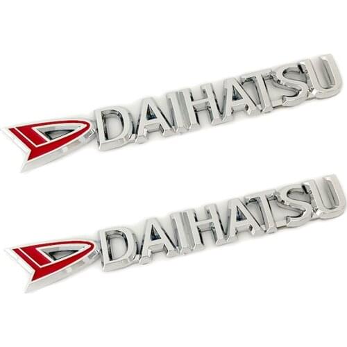1pcs ABS Plastic Chrome DAIHATSU Auto Car Rear Trunk Number / Letter Logo Badge Emblem Sticker Decal Car Styling Accessories