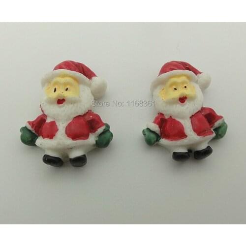 1pcs/lot resin flat back standing Christmas father 24mm Cabochons Hair Bow Center DIY Christmas decration C111-5