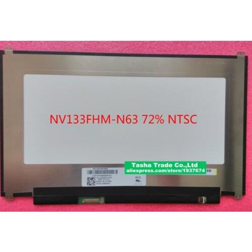 13.3" LCD Screen Display Panel Replacement NV133FHM-N63 Laptop TV NV133FHM For LG IPS matrix 1080P