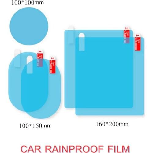 2 Pcs Car Rear Mirror Side Window Protective Film Clear Anti Fog Rainproof Rearview Mirror Protective Soft Film Auto Accessories