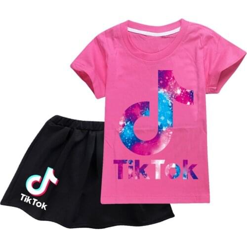 2Pcs Summer Party Kids Clothes For Baby Girl Fashion Letter T-shirt + Skirt Outfits Suit Toddler Girl Clothing Set 2-16YEAR