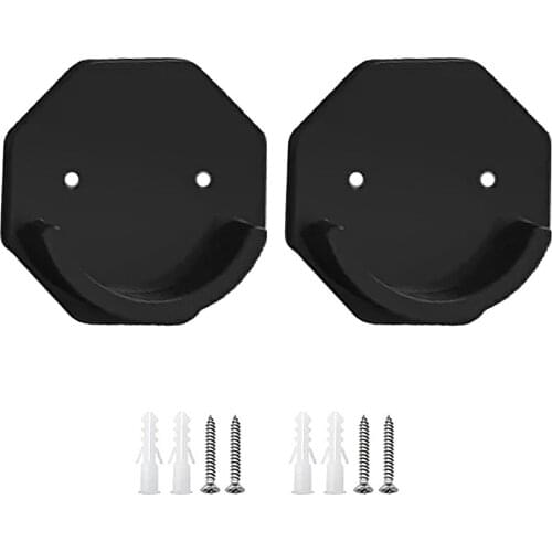 2Pcs Multifunctional Wall Mounted Self-Adhesive Hooks Curtain Rod Bracket Shower Rod Fixed Clip Hanging Rack Non-Slip Hooks