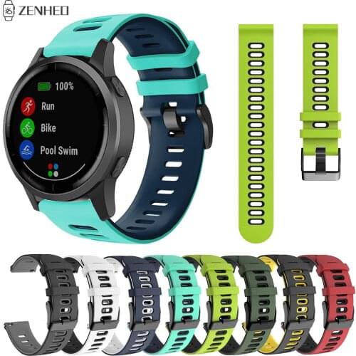 20mm Silicone Watchband For Garmin Vivoactive 3/Vivomove HR/Approach S40 Watch Band Strap for Garmin Forerunner 245 245M 645