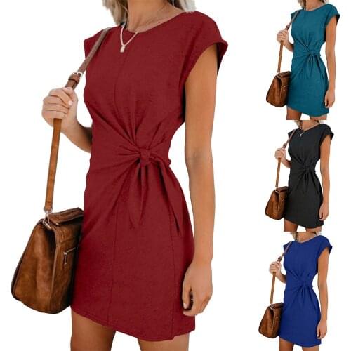 2020 Popular Pure Color Tie-in Waist Pregnant Womens Dress Soft And Comfortable Cotton Spot Vestidos Gestante Pregnancy Dress