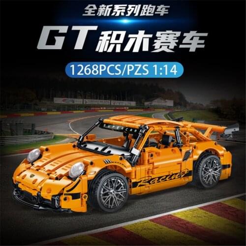 2021 New High-tech Toys Series 1268pcs 1:14 GT Super Racing Speed Car Building Blocks MOC Bricks Speed Drift Car Model Kits Gift