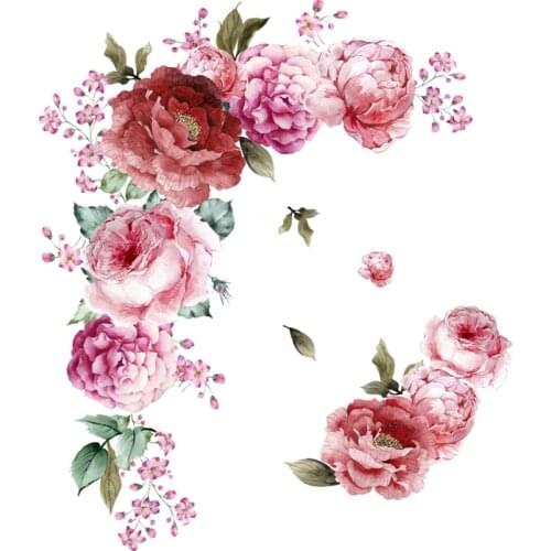 3D Photo Wallpaper Art Decoration Watercolor Peony Flower Wall Stickers Wall Mural Living Room Home Decor Painting Wall Paper