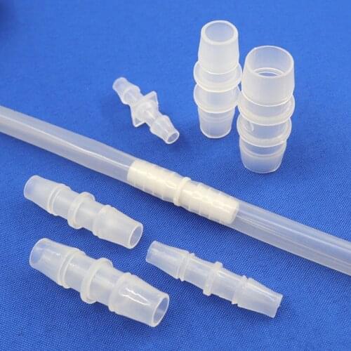 5~50pcs 6.4~32mm Food Grade Plastic Equal Dia Direct Connectors Aquarium Fish Tank Air Pump Hose Pagoda Joint Water Pipe Fitting