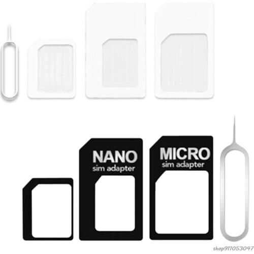 Free Shipping 4in1 Convert Nano SIM Card to Micro Standard Adapter for iphone for samsung 4G LTE USB Wireless Router Wholesales