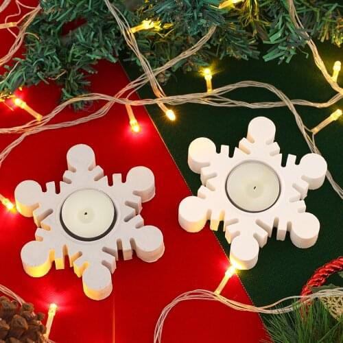 Candlestick Silicone Mold DIY Snowflake Shape Ashtray Candle Holder Mould Christmas Home Decoration Tool
