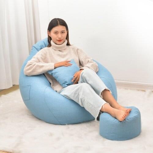 Bean Bag Chair Cove 100% Cotton (No Filler) Lazy Sofa Cover For Kids Adults