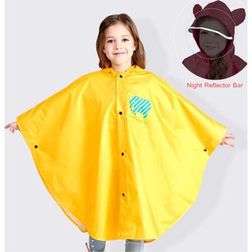 New Raincoat for Children Cartoon Kids Girls Rainproof Rain Coat Waterproof Poncho Boys Rainwear Kindergarten Baby Rainsuit