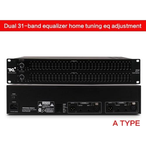 Dual 31-band Equalizer Digital Equalizer Audio Equalizer Professional HiFi Audio System Stage Lighting and Karaoke Equipment