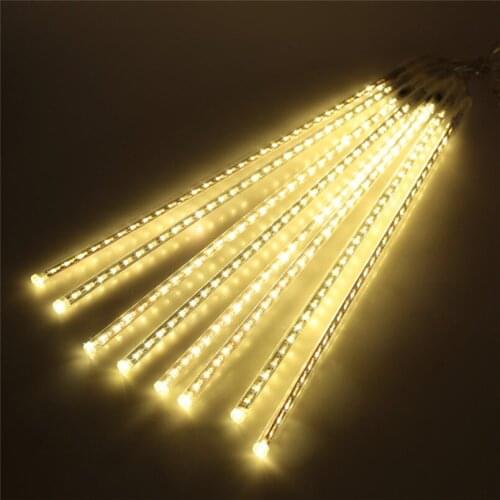 Warm White Meteor Shower Rain Tubes Christmas String Light Tree Decoration Led Lamp 100-240V Holiday Light