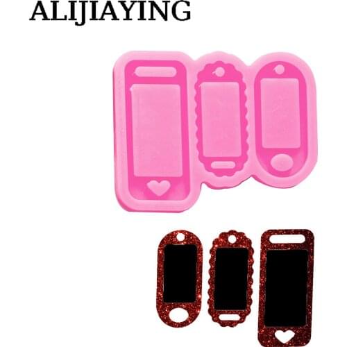 DY0867 High-quality Glossy Gadgets, Tag Molds, Tag Number with Keyhole Hole Epoxy Resin Mold, Polymer Clay Mold