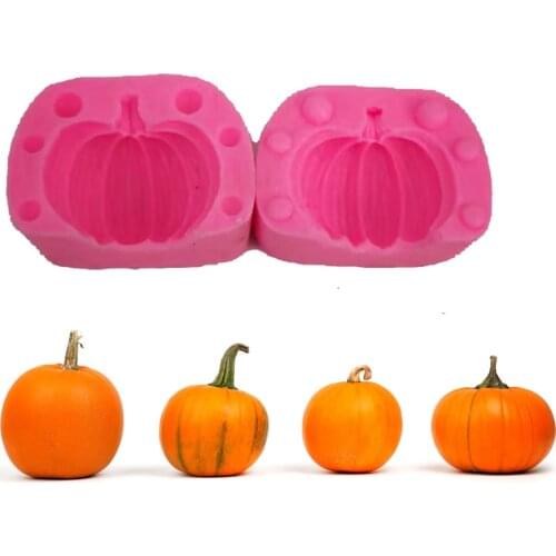 Halloween Silicone Pumpkin Mold DIY Soap 3D Mould Art Craft Pastry Molds