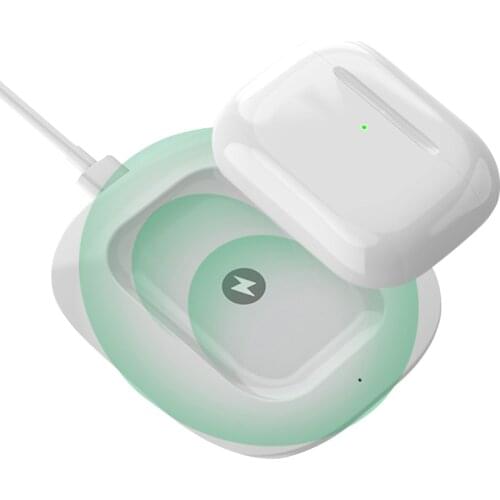 Knewfun Mini Portable Wireless Charger Qi for Apple Airpods2 Airpod Airpods Pro 2 Fast Charging Base Dock Box Case Holder Car