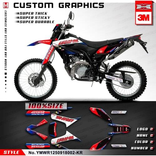 KUNGFU GRAPHICS Racing Decal Custom Stickers for WR 125X 125SM WR125X WR125SM 2009 2010 2011 2012 2013 2014 2015 2016 2017 2018
