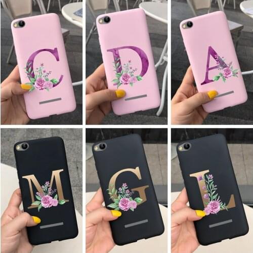 Cute Letter Soft Silicon Phone Case For xiaomi Redmi 4A Fashion TPU Case for Redmi 4A Hongmi 4a 5.0 inch protective coque Flower