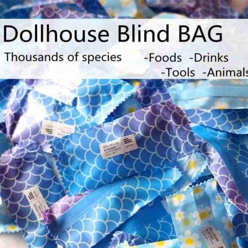 1pcs Dollhouse Miniature Food Game Blind Bag Resin Random Mixed Mini Cake Drink Animal Model Surprise Gift