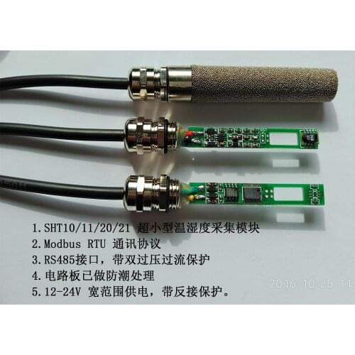 Temperature and Humidity Acquisition Module Modbus RTU RS485 Transmitter SHT10