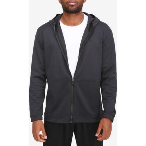 Men Sports Fitness Hooded Jacket Outdoor Casual Running Jogging Sportswear Coat Gym Training Bodybuilding Exercise Clothing Top