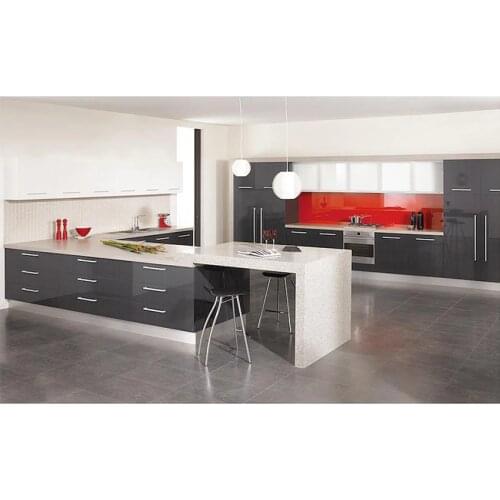 2016 New high gloss kitchen doors elegant gray