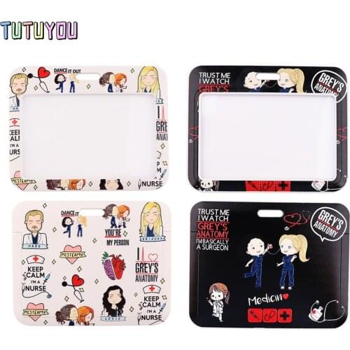 PC3121 TV Greys Anatomy Lanyard Card ID Holder Car KeyChain ID Card Pass Gym Phone Badge Key Ring Holder For Doctor Nurse