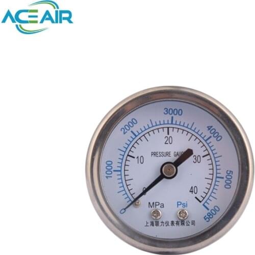 PCP Paintball Manometer High Pressure Gauge 600BAR/5800PSI 50MM Back/Side Connection