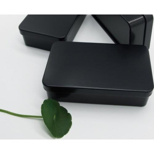 Size:108x63x28mm Jewelry box black metal box tin storage box