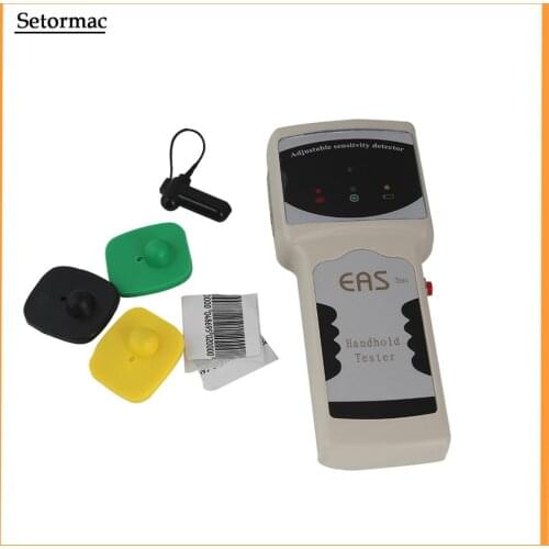 Handheld EAS System RF8.2Mhz EAS Tag Detector Adjustable Sensitivity Sound Light Alarm Checkpoint System Compatible