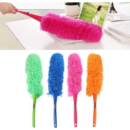 Dust Brush Long Handle Microfiber Duster Bendable Dust Collector Dusters For Furniture Car Clean 4 Colors Washable