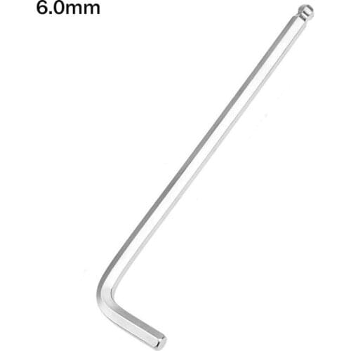 6.0mm Hex Wrench Screwdriver Ball Point Allen Key Bicycle Repair Tool Hex Key Hexagonal Screw Driver Alloy Steel Allen Wrench