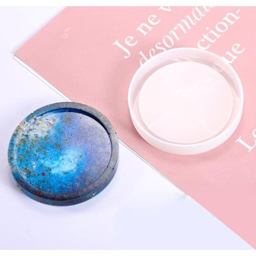Coaster Silicone Mould Epoxy Casting Mold Round Square Hexagon Coaster Resin Casting Mold Tea Mat Concrete Cement Molds