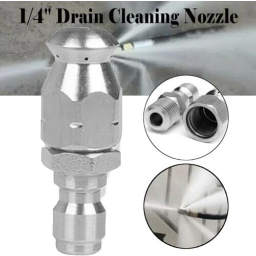 1 Pcs Sewer Nozzle 1/4''Quick Plug Drain Nozzle Pipe Cleaning Hose Nozzles For Pressure Washer Accessories