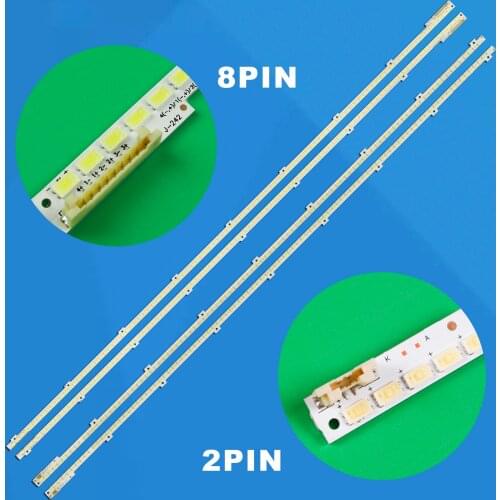 New 2 PCS/let 100LED 68CM LED strip for UA55D6600WJ UA55D6600 UN55D6000SF LTJ550HW01-V LTJ550HW01 LTJ550HW03-H BN64-01664A