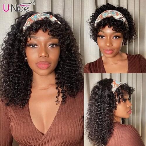 Unice Hair Pixie Cut Wigs Cheap Wholesale Short Afro Kinky 6 INCH Short Bob Hair Wigs Brazilian Remy Human Hair Wig