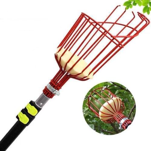 High-altitude Telescopic Fruit Picker Blue Portable Peach Lychee Picking Machine Farm Gardening Tools Give Away Sponge