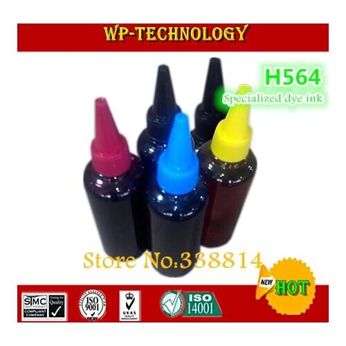 Refill ink suit for HP564 , specialized dye ink suit for HpD5460 hpD5463 hpD5468 hpC5324 hpC5370 hpC5373 ,quality bottle ink