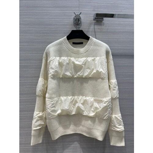 2021 women fashion Striped stitching loose cashmere sweater TC210812
