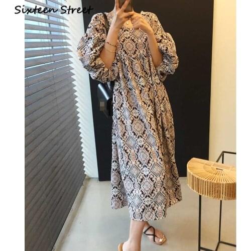 Dresses Women Summer Loose Lantern Sleeve Vestido De Mujer Harajuku Vintage Korean Fashion Elegant Y2k Dress Aesthetic New 2021