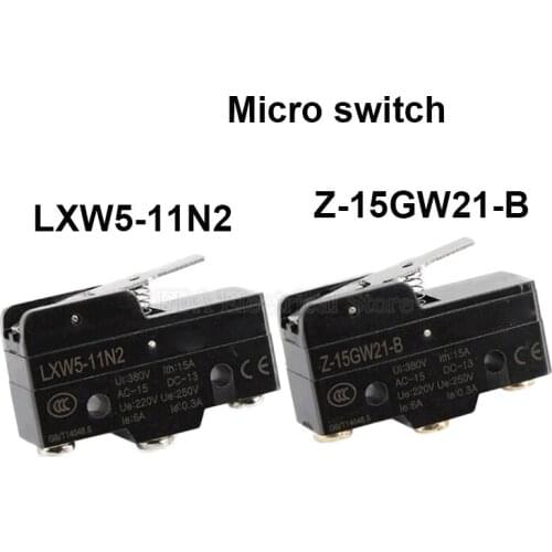 1Pcs Limit Switch LXW5-11N2/Z-15GW21-B 15A 380V Point Action / Micro / Travel Switches Black Silver contact 1NO1NC