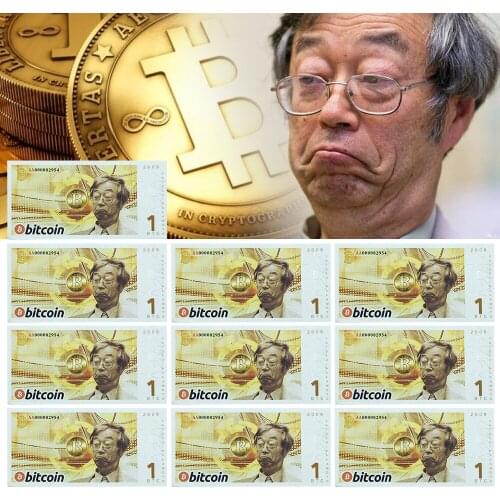 10pcs/lot Bitcoin Classic BTC Paper Banknotes Souvenir Cards for Birthday Gift Dropshipping