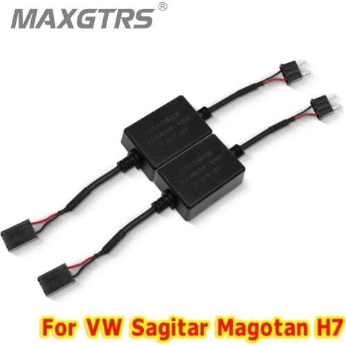 2x Super Canbus H7 Adapter For VW Magotan Sagitar BENZ C200 VOLVO EMC Warning LED Decoder Canceller Headlight Light IC No Error