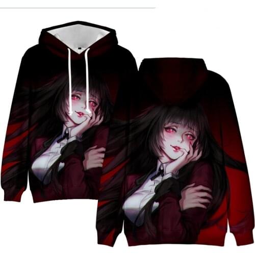 Aikooki Hot Sale Anime Kakegurui Cosplay Costume 3D Hoodie Jabami Yumeko Boys/girls Clothing Igarashi Sayaka Sweatshirt Hoodies