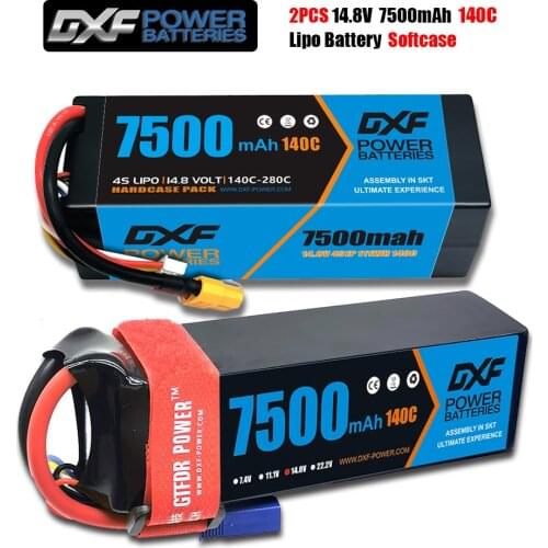 DXF 2PCS lipo 3S Battery 11.1V 8000mah 110C/ 5200mah 100C/6200mah 100C/6500mah 80C Hardcase For Drone Helicopter 1/8 RC CAR