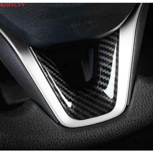 BJMYCYY The six o'clock direction ABS trim of the car steering wheel for Toyota corolla E210 2019 2020 Accessories