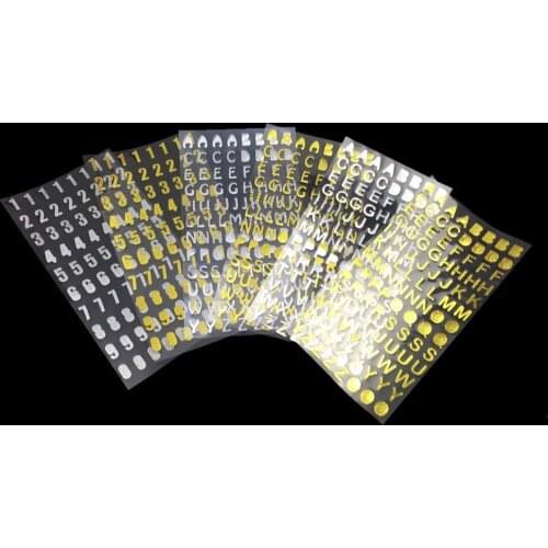 Glitter Self Adhesive Hot Stamping Letter and Number Stickers - DIY Gift Hand Account Photo Frame Album Decoration Sticker