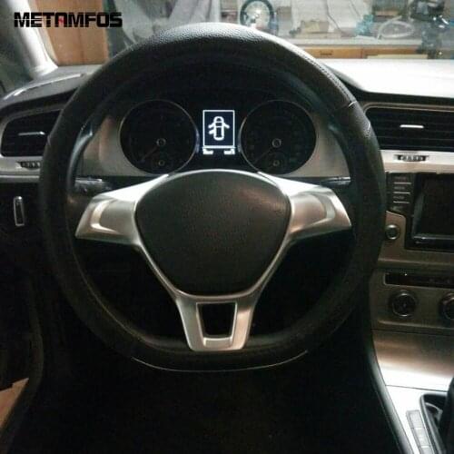 For Volkswagen Golf 7 MK7 2013-2017 Polo 2017 2018 Steering Wheel Cover Trim Decoration Frame Interior Accessories Car Styling