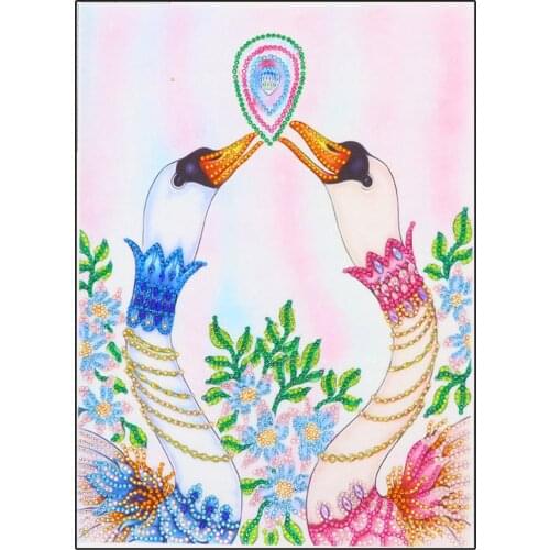 DIY5D Diamond Painting Alien Two Swan Animals Paste Rhinestone Handmade Rhinestone Embroidery Cross Stitch Mosaic Home Pattern